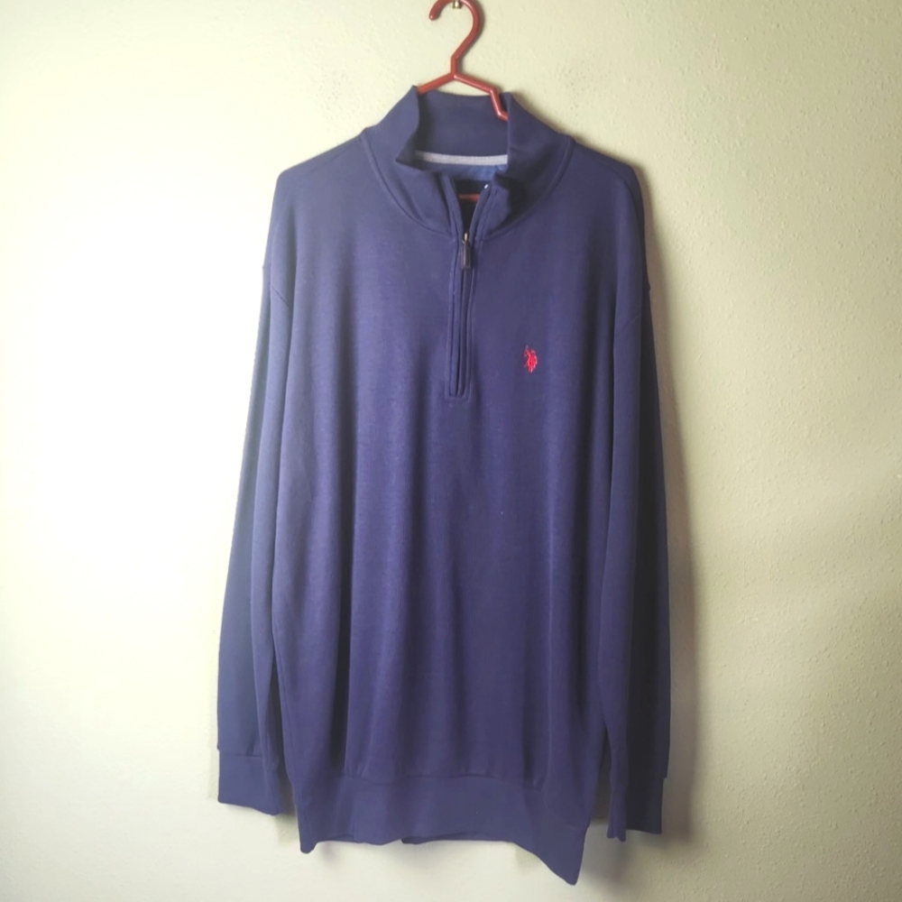 NWT - US Polo Assn Mens Long Sleeve Polo Size XLT